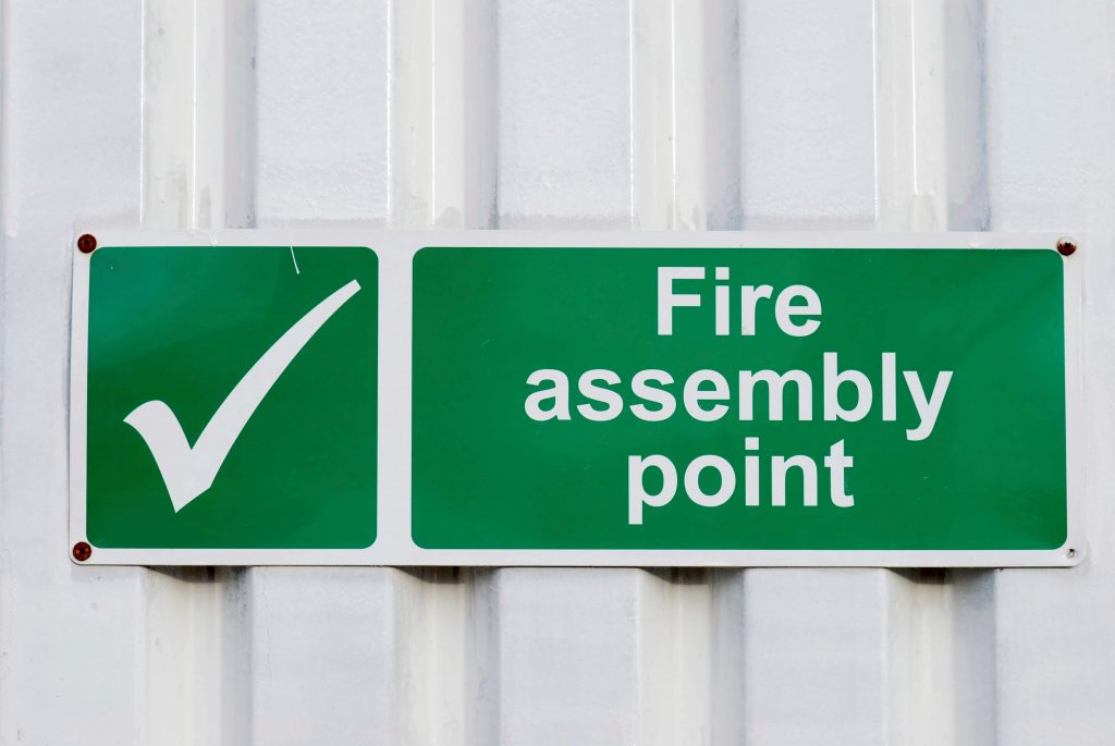 green fire assembly point | LW Safety